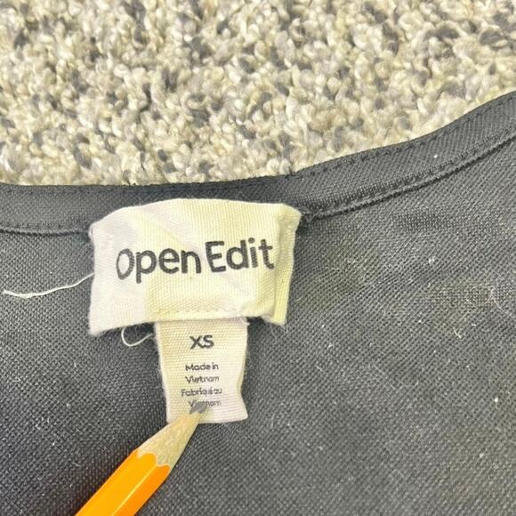 Open Edit Maxi Reversible Tank Dress, Women’s XS Black Modal, Side Slits Capsule - Picture 4 of 13